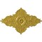 Ekena Millwork Melchor Diamond Ceiling Medallion (Canopies up to 4"), 67 1/4"W x 43 3/8"H x 4"ID x 2"P, Rich Gold CM70X43MLRGS - alternate 1